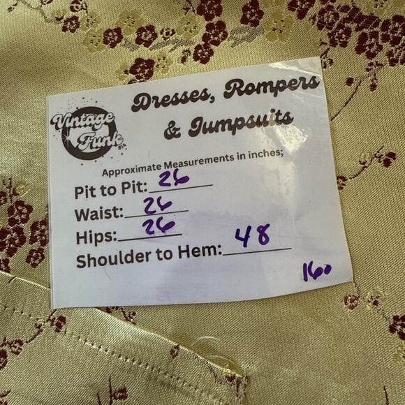 Vintage Asian Silk Satin Robe Jacket Gold Black Embroidered Floral Kimono Coat - Picture 10 of 10